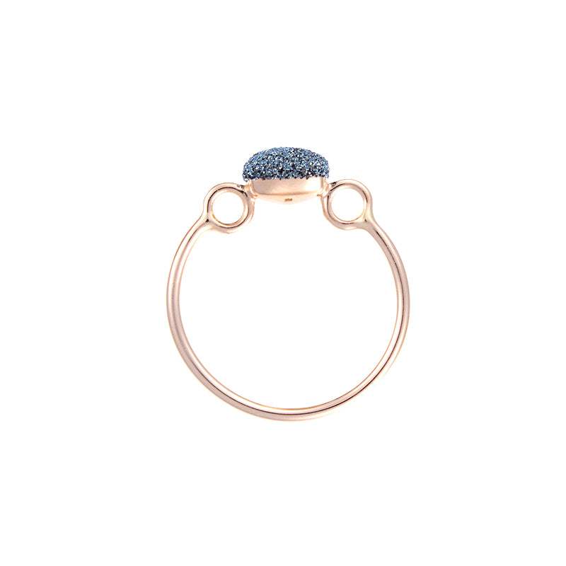 PESAVENTO Ring Rose Gold Powder Blue Diamond