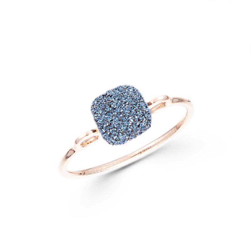 Anillo PESAVENTO Oro Rosa Polvo Diamante Azul