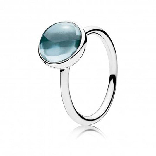 Anillo Pandora Rupnor Plata Cristal Azul-talla 54