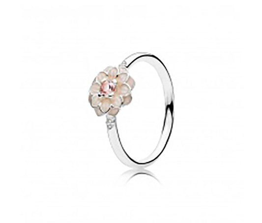 Anillo Plata Esmalte Flor Dalia-190985NBP