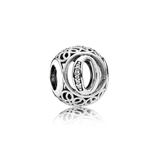 Charm Plata Circonita Letra O - 791859CZ -Pandora