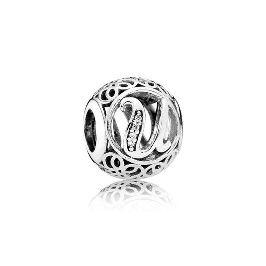 Charm Plata Circonita Letra U - 791865CZ - Pandora