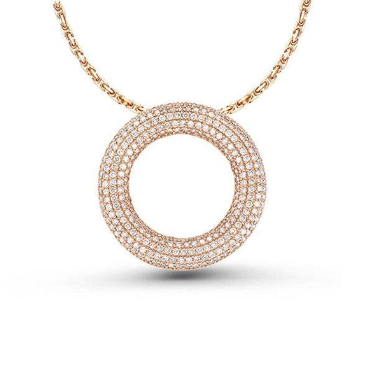 Circulo de Vida Oro Rosa Diamantes Pave