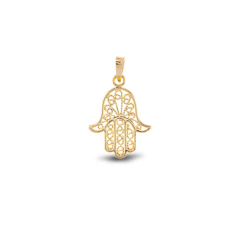 Colgante HAMSA Filigrana Oro Amarillo 18K