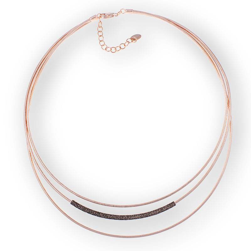 Collar DNA Especial Rosa Polvo Marron WDNAG291