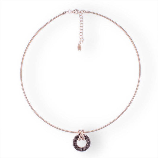 Collar DNA Rosa Polvo Marron WDNAG699