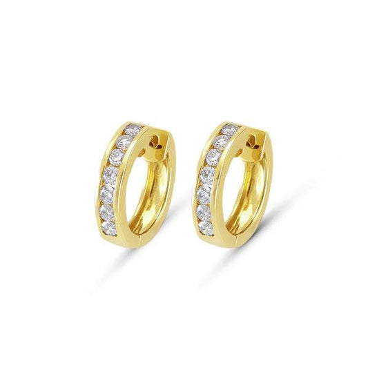 Criollas de Oro Amarillo 18k con Diamantes 0.50Ct