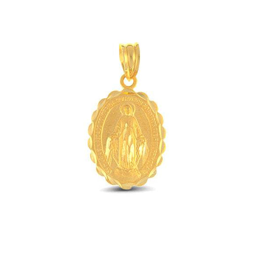 Medalla Virgen Milagrosa Mediano Oro Amarillo 18k