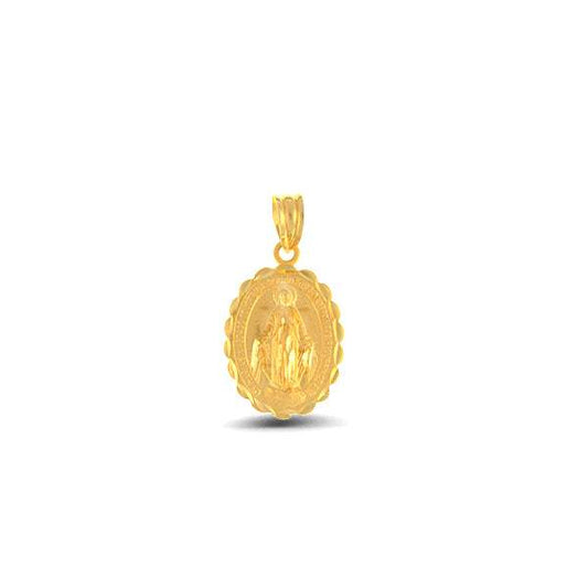 Medalla Virgen Milagrosa Oro Amarillo 18k