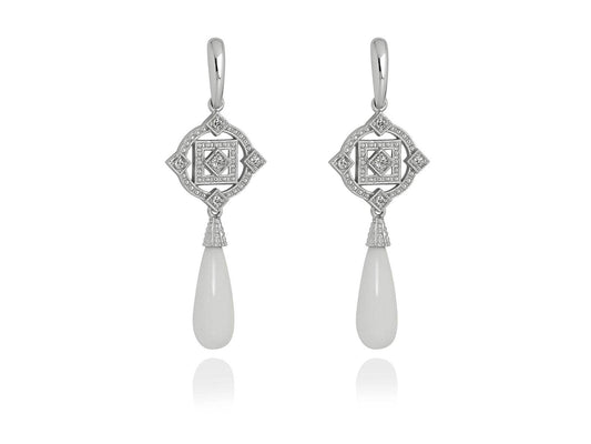 Pendientes ART DECO novia en plata marina garcia