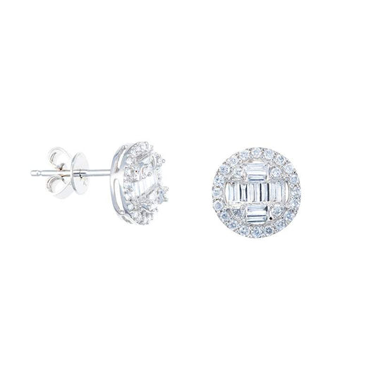 Pendientes AVANT Circular con Baguette Diamantes