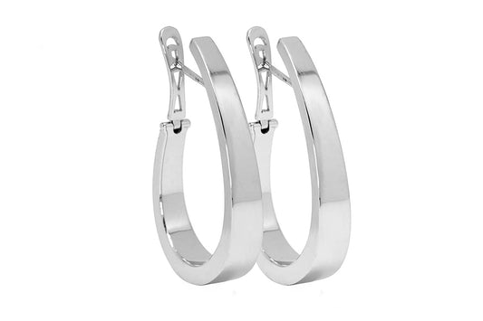 Pendientes Aros IBIS Oro Blanco 18K