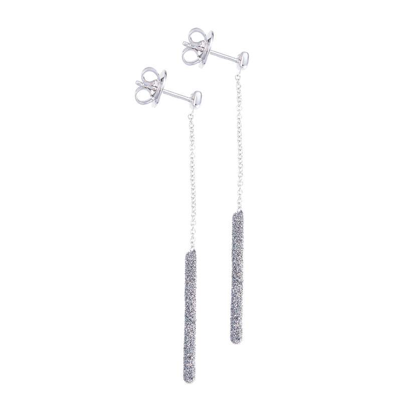 Pendientes Largos PESAVENTO oro blanco 18K