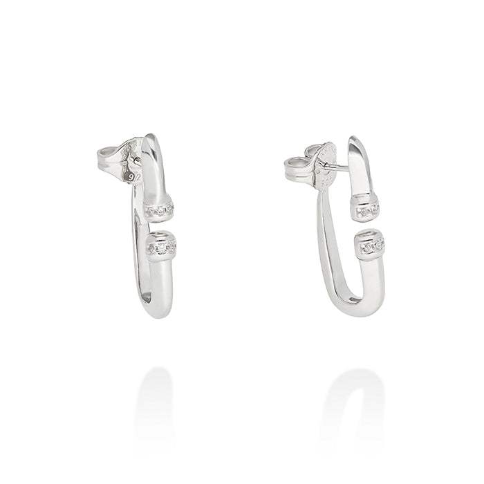 Pendientes Link maxi  en plata Marina Garcia