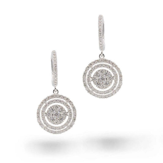 Pendientes RESPLANDOR de Oro Blanco con Diamantes