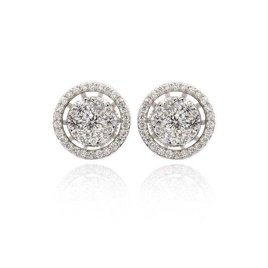 Pendientes Starlite con Orla Oro Blanco Diamantes