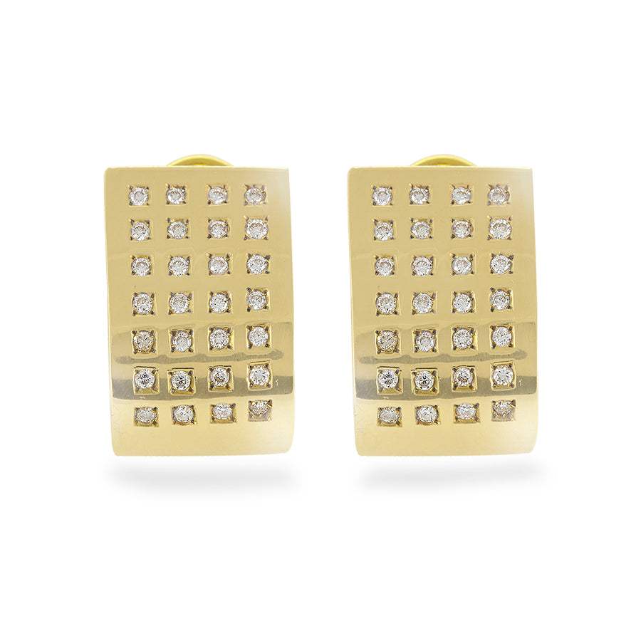 Pendientes en Oro Amarillo 18k con Diamantes