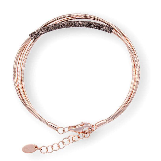 Pulsera DNA Rosa Polvo Marron WDNAB206