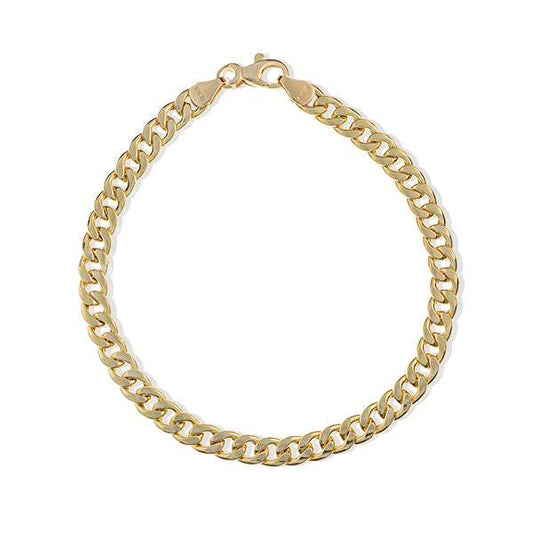 Pulsera Oro Amarillo 18KT -Cuban Link- Hueco