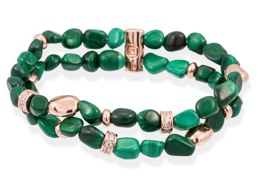 Pulsera SAMSARA Verde en plata rosa marina garcia joyas online