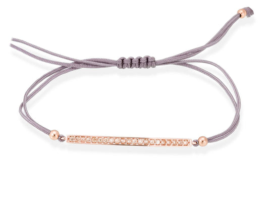 Pulsera SUITE coñac en plata rosa marina garcia 