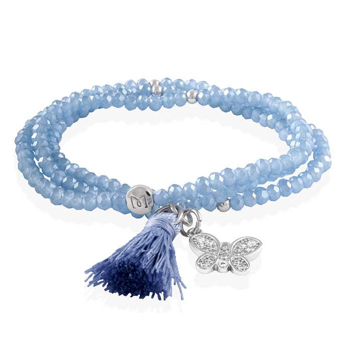 Pulsera ZEN BLUE con mariposa-Marina Garcia