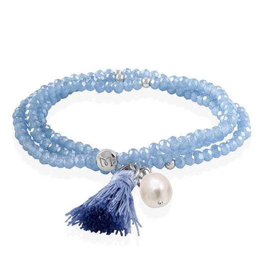 Pulsera ZEN BLUE con perla-Marina Garcia