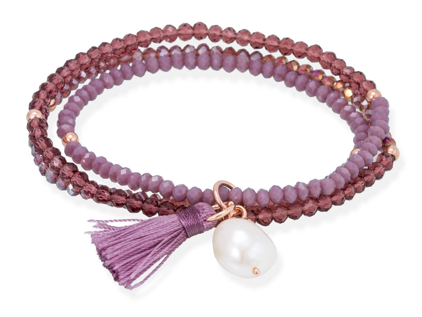 Pulsera ZEN BURDEOS con Perla marina garcia