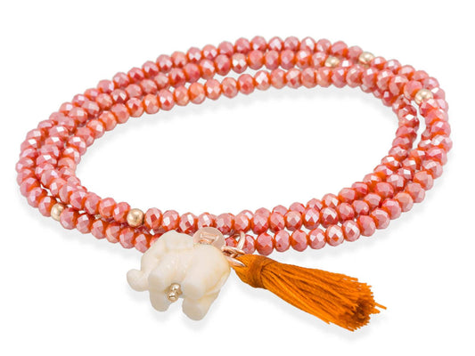 Pulsera ZEN Coral en plata rosa marina garcia 