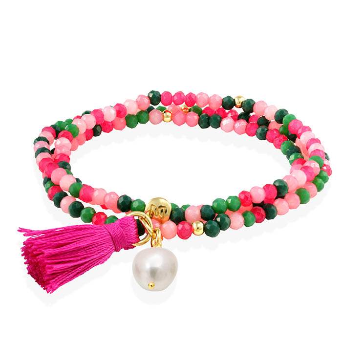 Pulsera ZEN FRAMBUESA con perla Marina Garcia