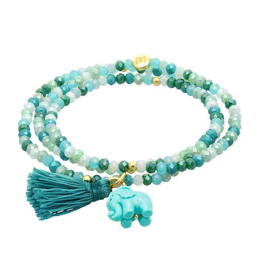 Pulsera ZEN MENTA con elefante Marina Garcia