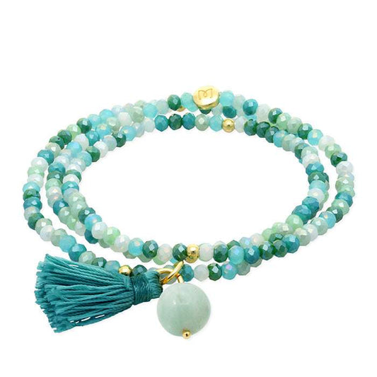 Pulsera ZEN MENTA  piedra natural- Marina Garcia