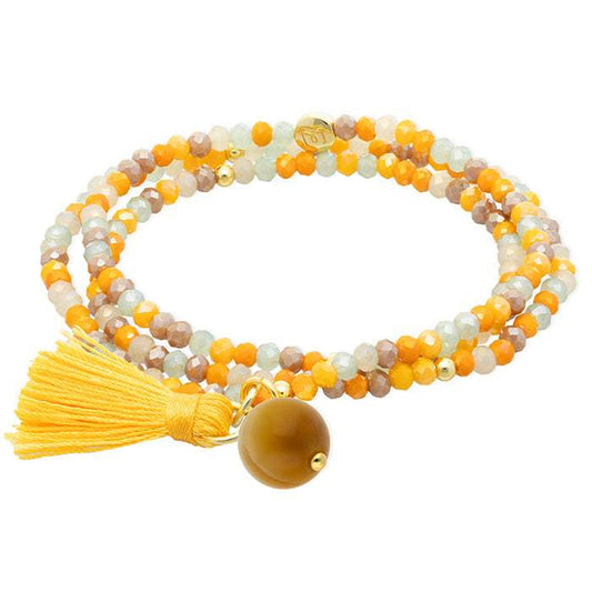 Pulsera ZEN MOSTAZA  piedra natural Marina Garcia