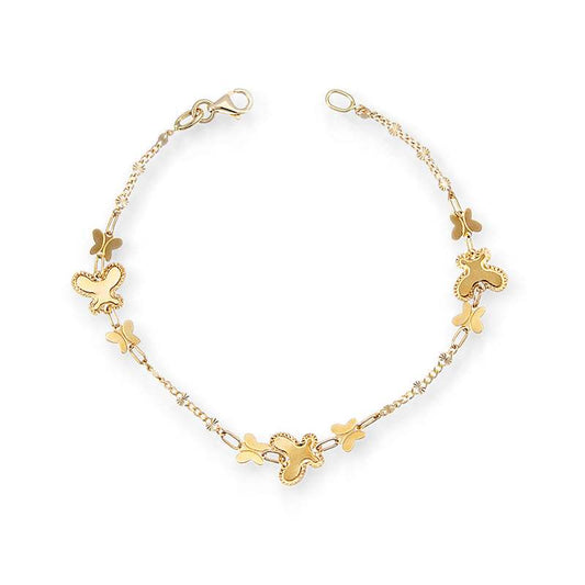 Pulsera de Mariposa en Oro Amarillo 18k