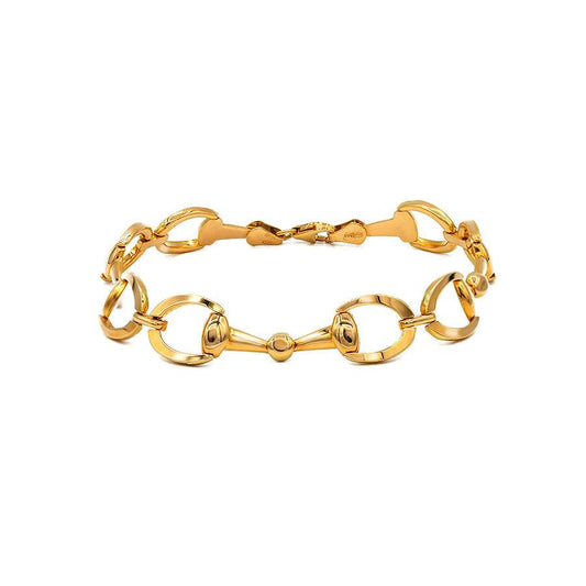 Pulsera en Oro Tipo Horsebit Oro Amarillo 18K