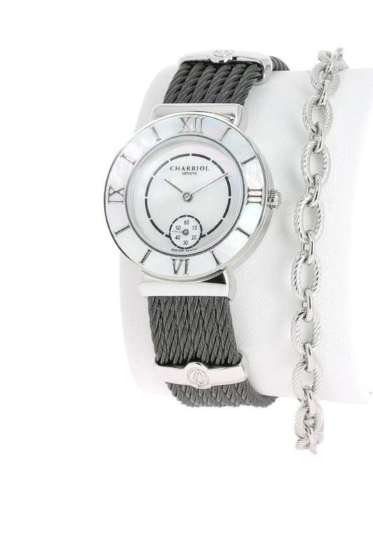 Reloj ST Tropez 30 Black Cable-Charriol Swiss Made