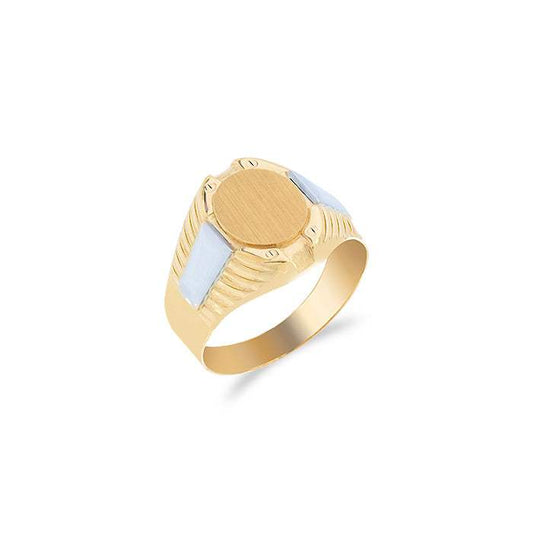 Sello De Hombre BICOLOR en Oro 18K