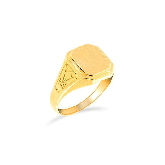 Sello recatangular oro amarillo 18k para Hombre