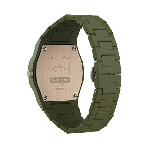 D1 Milano Polycarbon green watch D1-PCBJ22