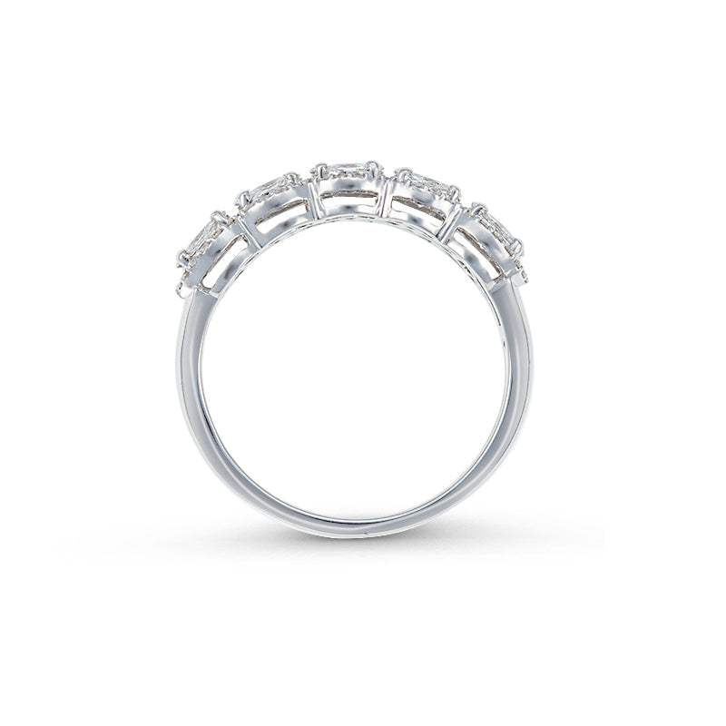 ANORA Alliance Ring with Diamonds 18K White Gold