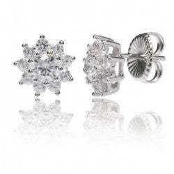 Pendientes CAMALEONI Chambord Plata y Circonitas